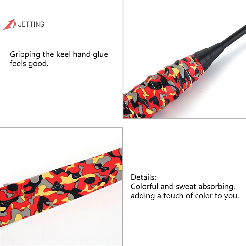 Jetting Băng Quấn Tay Cầm Vợt Cầu Lông / tennis / Cần Câu Cá Bằng Cao Su Thấm Hút Mồ Hô