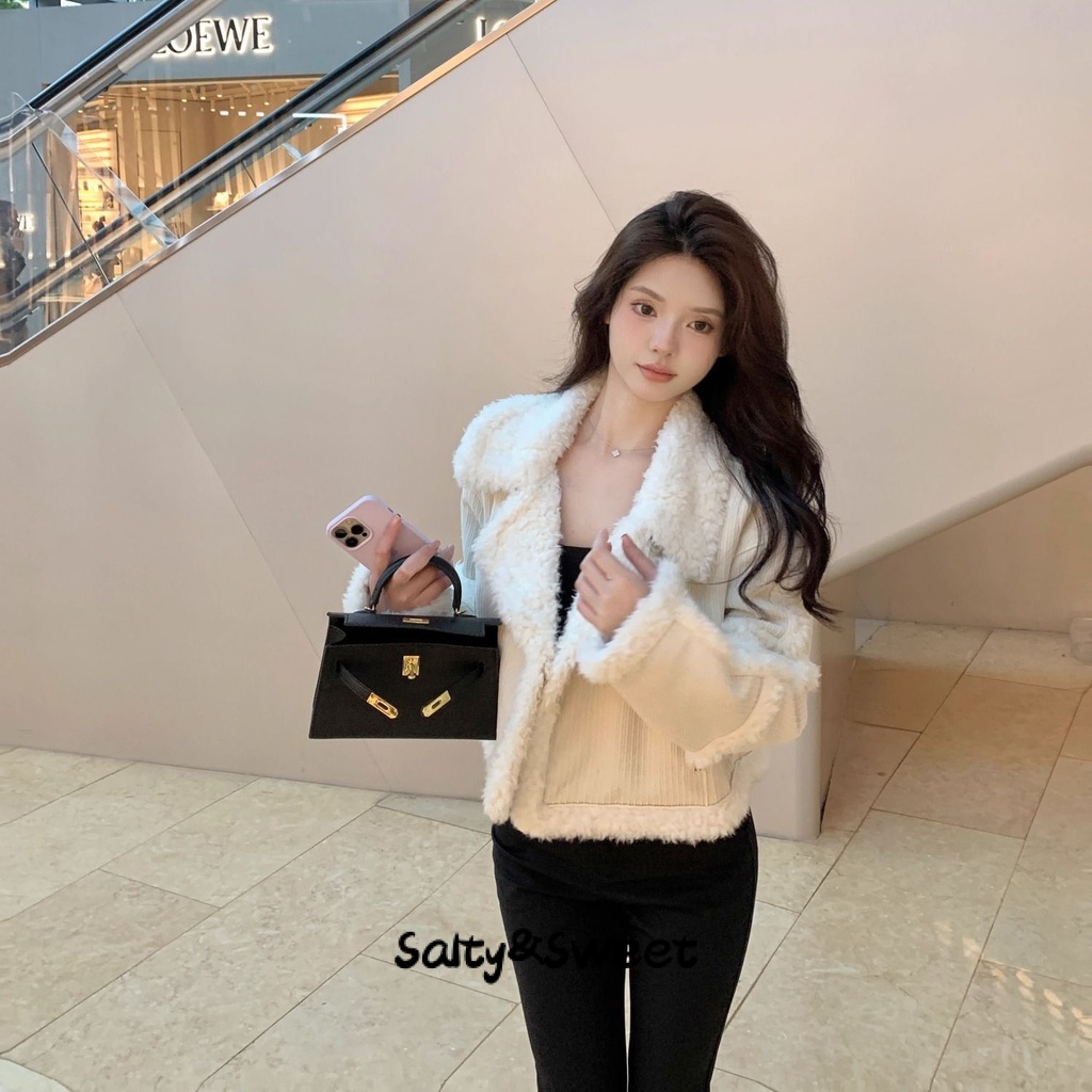 Salty&Sweet store áo khoác dù áo khoác bomber Sôi động Chất lượng cao Phong cách casual WJK23C02PC 49Z231205