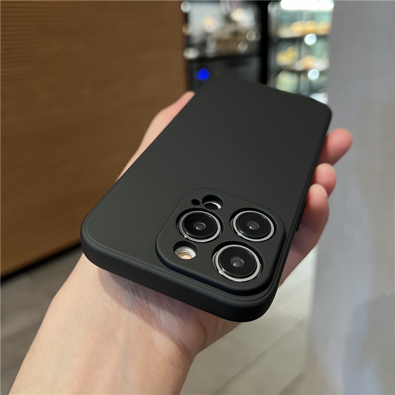 Ôp Điện Thoại Silicon Dẻo Vuông Viền Thẳng Cho xiaomi 13t 13t pro redmi 13c 12 4g 5g 12c note 12s 4g poco m6 pro 5g Ốp