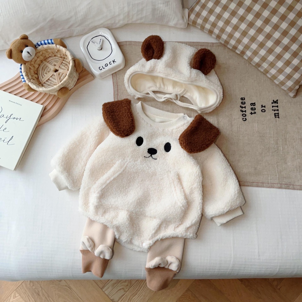 Quần áo trẻ em bộ body dài tay bodysuit áo liền quần bộ đồ liền thân Babyshop88 cho bé trai bé gái M8.12.23-1