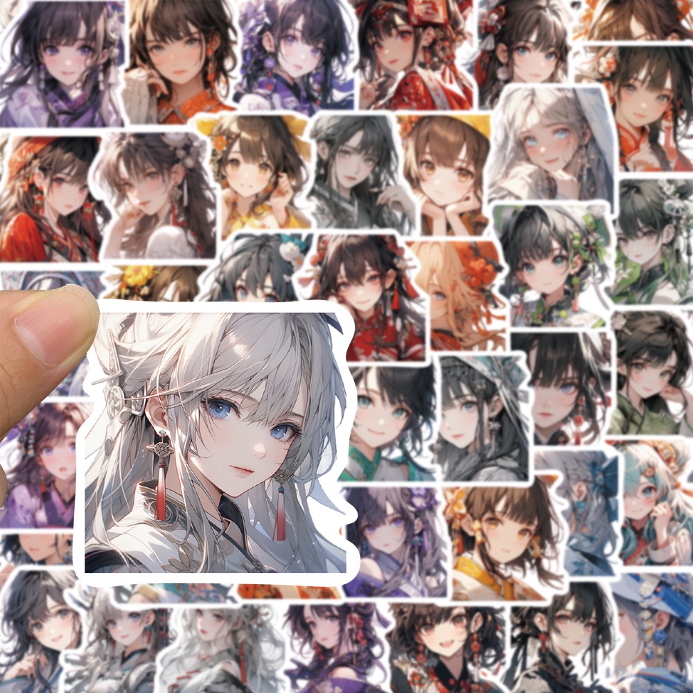 Bộ 50 Miếng Dán Hoạt Hình graffiti Chống Nước Trang Trí Mũ Bảo Hiểm / Bút Chì