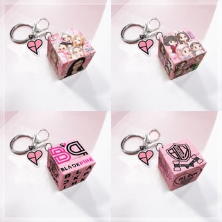 Kpop Blackpink Album Small Rubik's Cube Lisa Jisoo Jennie Keychain Pendant