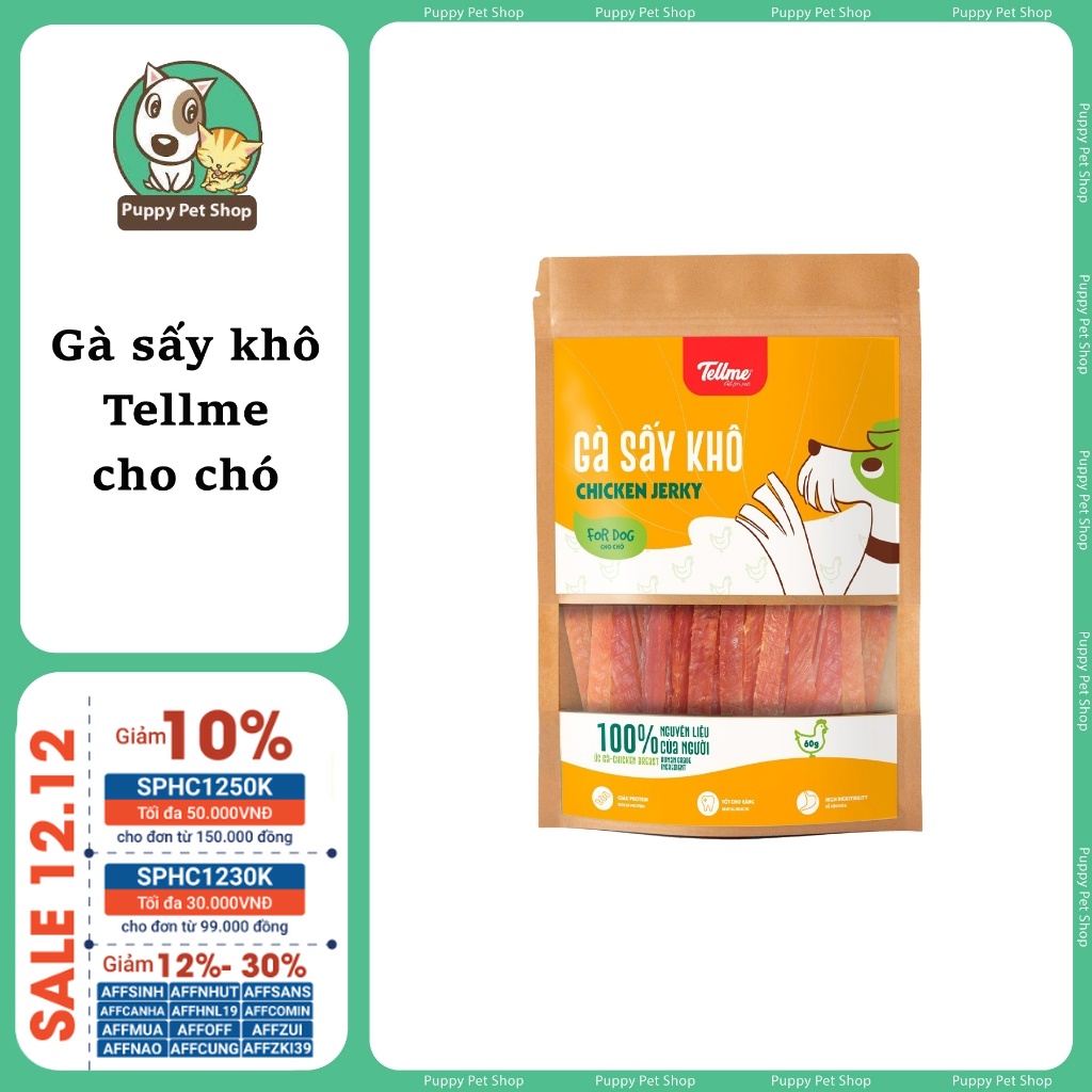 Đồ Ăn Vặt Sấy Khô Tellme Cho Chó Mèo [HÀNG VIỆT NAM CHẤT LƯỢNG CAO]