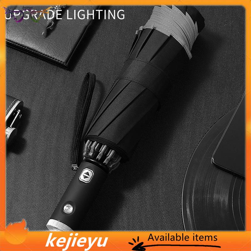 Dù Mở Tự Động Có Đèn led Phản Quang An Toàn Ban Đêm Cho Nam Và Nữ