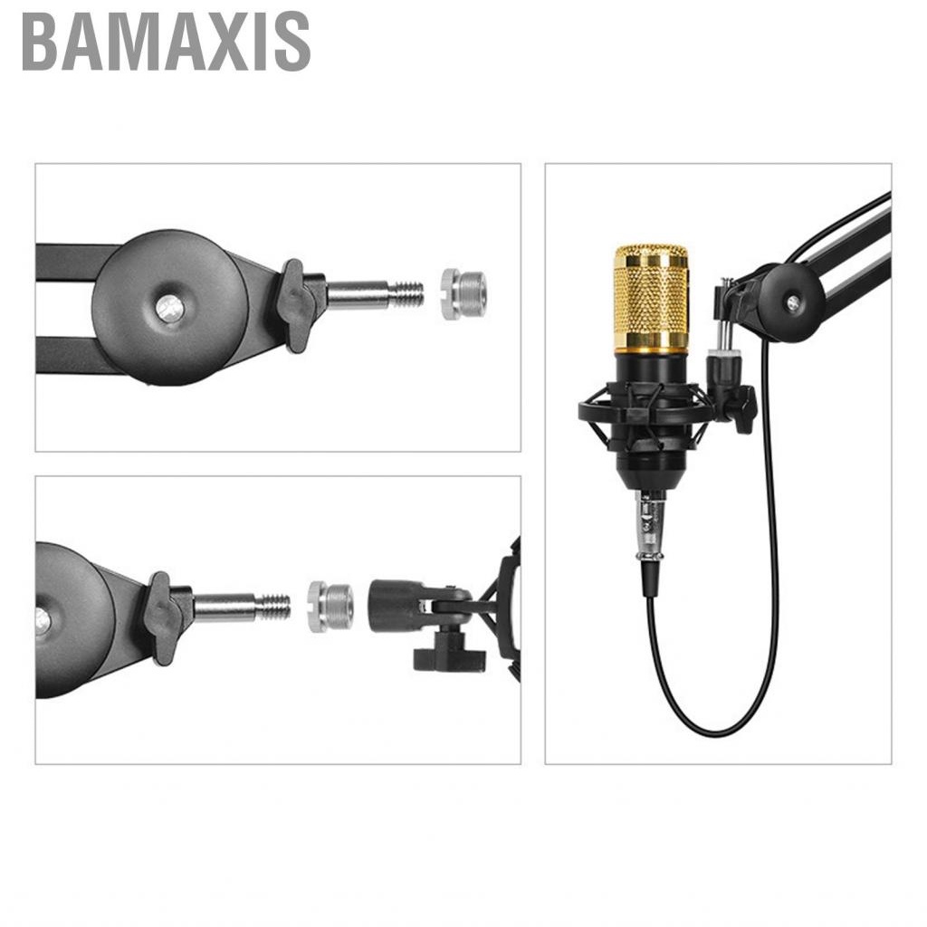 Bamaxis Microphone Boom Arm Mic Stand Springless Cantilever Bracket Condenser Live Recording Desktop