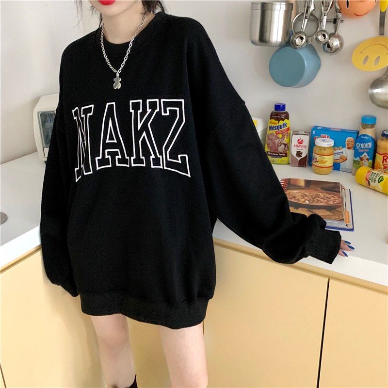 Áo Nỉ Nữ Dài Tay Form Rộng Thời Trang Hàn 2024