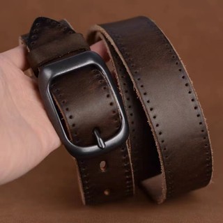 3.3cm Cao Cấp Da Bò Tự Nhiên Da Thật Chính Hãng Thắt Lưng Nam Đồng Khóa Kinh Doanh Nam Dây Đeo Cho Quần Jean Cao Bồi Cintos