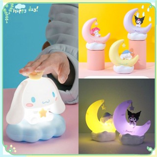 [COD] Đèn LED Kawaii Sanrio Kuromi Cinnamonroll Anime Mặt Trăng Hình Đám Mây Đèn Ngủ 3 Cấp Độ Chiếu Sáng Có Thể Điều Chỉnh Đèn vỗ nhẹ Trang trí dạ quang phòng ngủ [Lmlife]