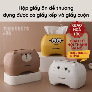 [Loại lớn] Hộp đựng giấy ăn nhựa cao cấp phong cách dễ thương