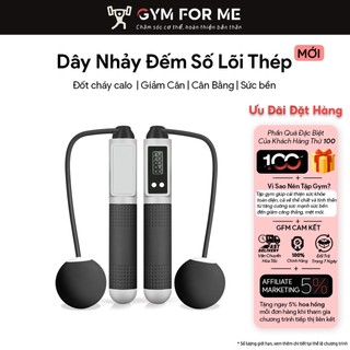 Dây nhảy đếm số lõi thép, dây nhảy thể dục không dây, dụng cụ tập gym tại nhà, dây tập nhảy gymforme m196