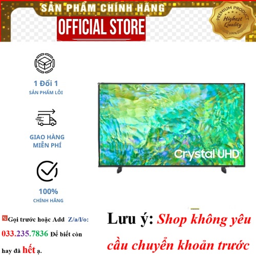 [Rẻ&gt; Tivi Samsung 43 inch Crystal UHD 4K CU8000