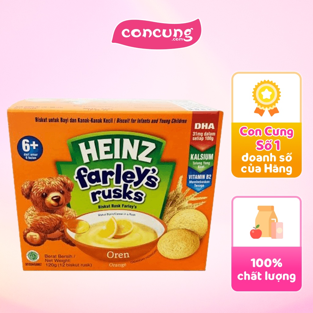 Bánh quy vị cam - Heinz Farley's rusks Orange