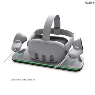 Hàng sẵn sàng Dễ dàng sạc trò chơi và phụ kiện Meta Quest 3 VR Đế sạc mũ bảo hiểm Thiết kế tiện dụng Bộ sạc máy trò chơi MetaQuest3 Loại tiếp xúc Ghế sạc elle