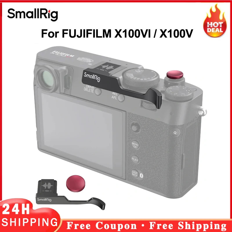 Smallrig cho phụ kiện máy ảnh cầm tay ngón tay cái FUJIFILM X100VI / X100V có nút nhả màn trập Bạc /