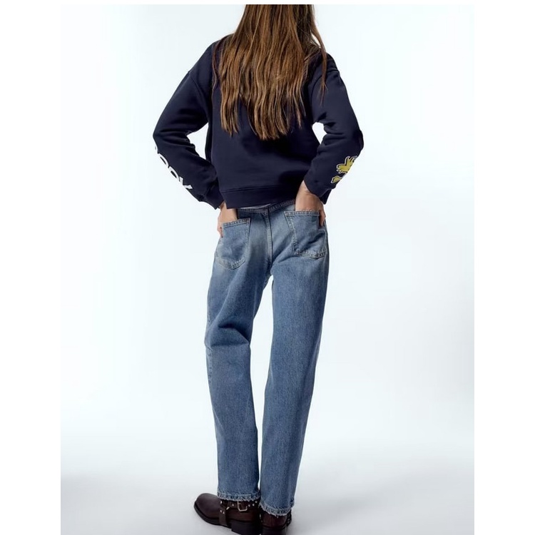 Zara Áo Nỉ Tay Dài Cổ Tròn Form Rộng In Họa Tiết Hoạt Hình Thời Trang Mùa Thu 225643850