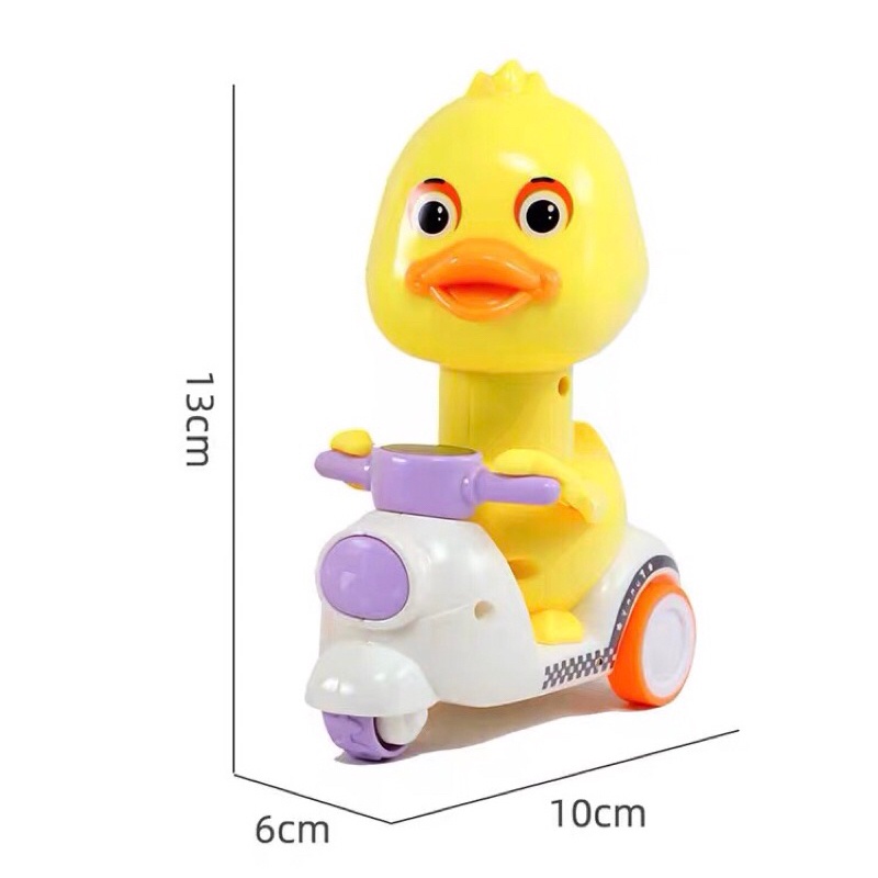 Đồ chơi vịt nhấn chạy cót, Vịt chạy xe Vespa dễ thương The Pooh- Thepooh