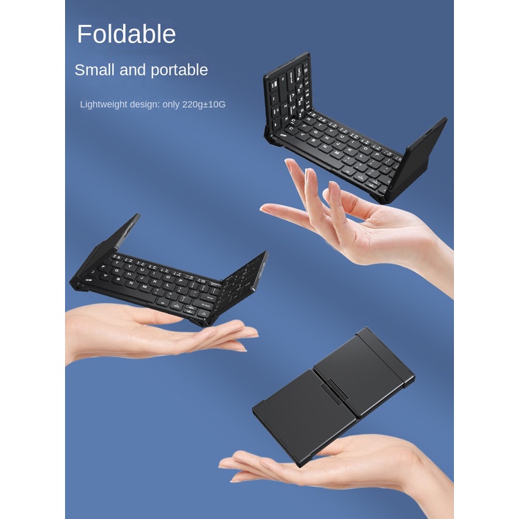 Bộ Bàn Phím Không Dây bluetooth Gấp Gọn Được Chuyên Dụng Cho Máy Tính Bảng / laptop