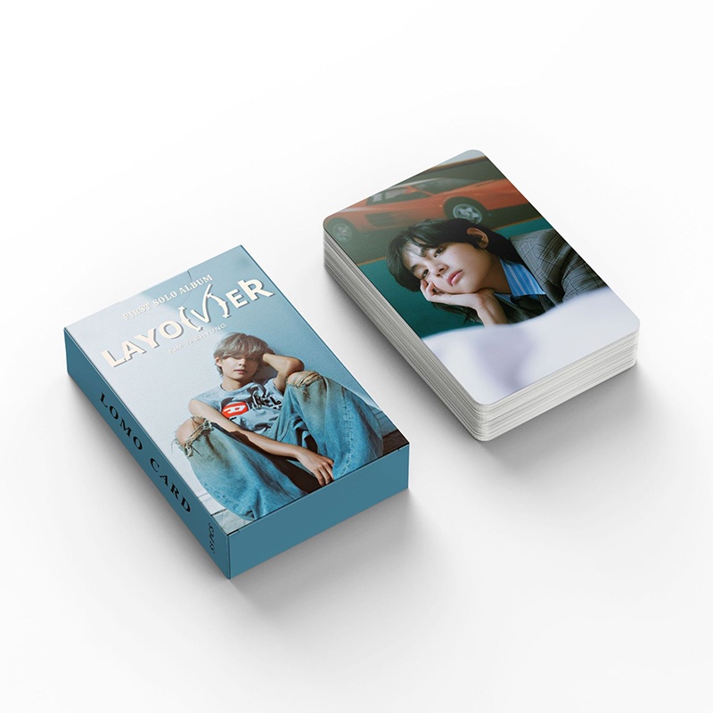 BTS V LOMO Card Laser Card Set 55 Tấm Thẻ Ảnh Layover Hình Nhóm Nhạc