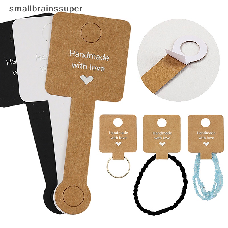 Smallbrainssuper Set 50 Thẻ Trưng Bày Trang Sức Tự Dính 4x10cm