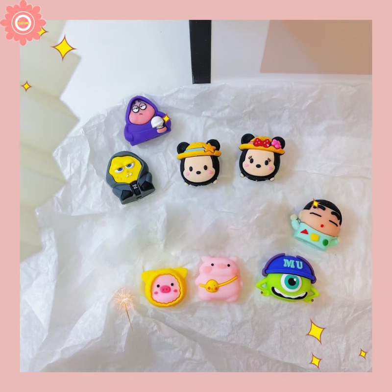 Dễ Thương Phụ Kiện Bảo Vệ Dây Cáp Sạc usb Hình Hoạt Hình Đáng Yêu Ốp