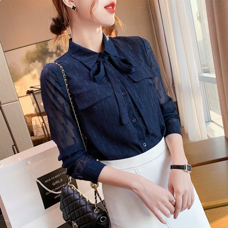 Áo Sơ Mi chiffon Tay Dài Thời Trang Mùa Thu Cho Nữ