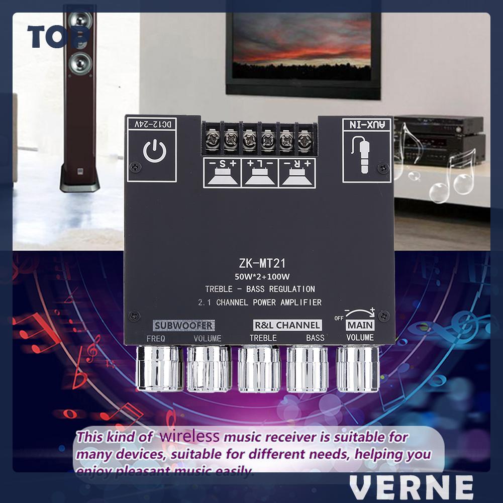 Bảng Mạch Khuếch Đại Âm Thanh Kỹ Thuật Số 2.1 Kênh zk-mt21 2x50w + 100w bt5.0