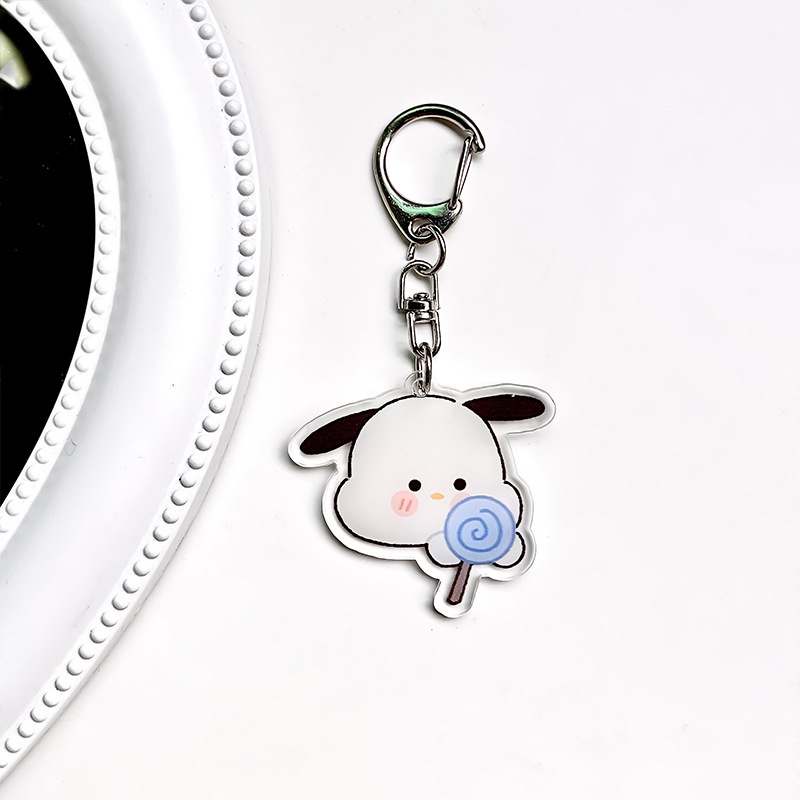 Hoạt Hình Móc Khóa Nhựa acrylic Trong Suốt Hình sanrio kuromi pochacco mymelody hello kitty