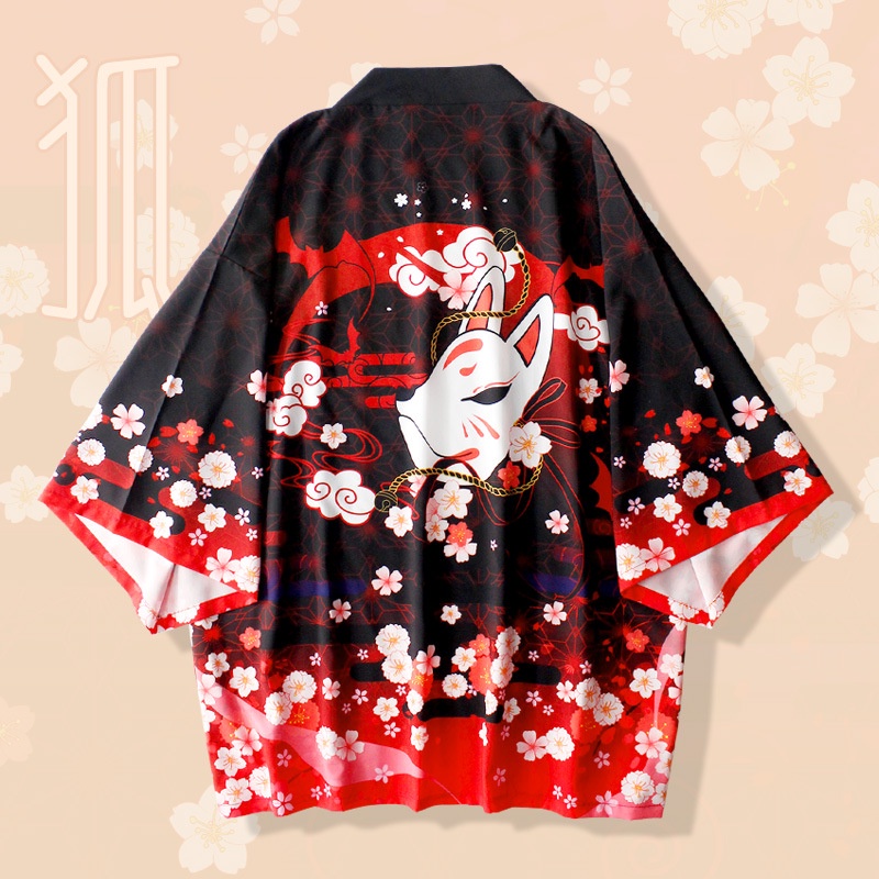 Áo Khoác kimono In Hình yukata harakuju Châu Á Cho Nam