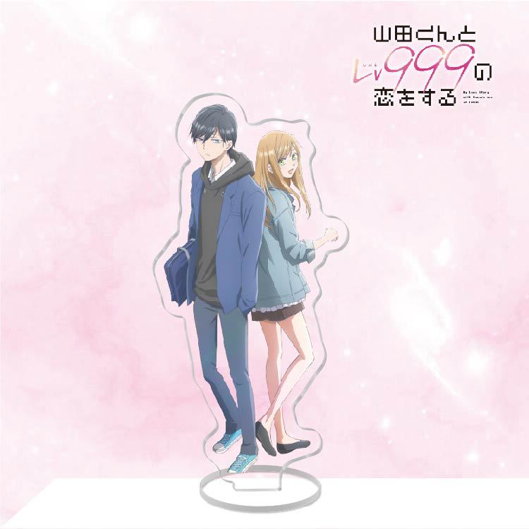 Mô hình Standee Yamada Kun To Lv999 Acrylic Stand Yamada Akito Kinoshita Akane Anime trưng bày trang trí