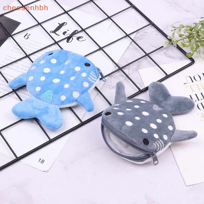 Ví Đựng Tiền Xu Hình Cá Mập Nhồi Bông Đáng Yêu Cho Bé