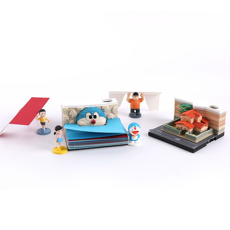 Giấy note Hoạ Tiết Hoạt Hình doraemon 3d Phong Cách Nhật Bản Xinh Xắn