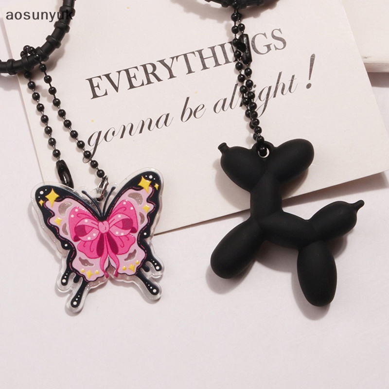 Aosunyuk Móc Chìa Khóa Xe Hơi / Ba Lô / Treo Ba Lô Bằng Nhựa resin Hình Chú Chó / Bướm