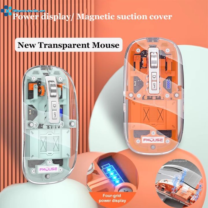 Chuột bluetooth Không Dây m133 Trong Suốt 3 Chế Độ M1.4G