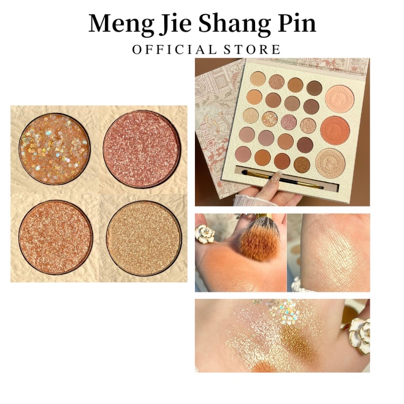 Bảng phấn mắt Mengjieshangpin 23 màu có thể dùng làm phấn má hồng / bắt sáng kháng nước
