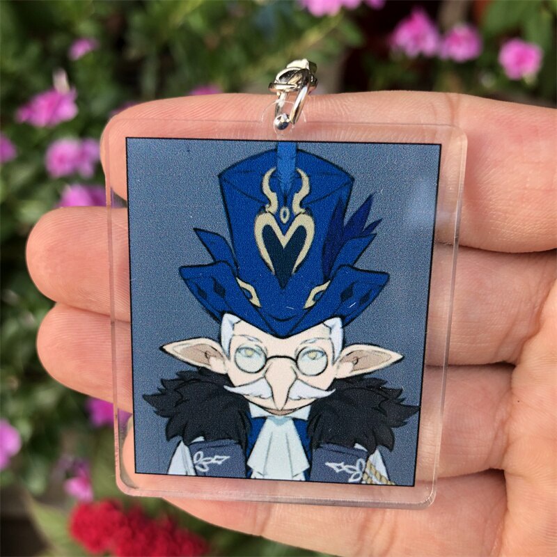 Móc khoá Genshin Impact Fatui Pierro Colombina Scaramouche Tartaglia Anime Manga Phụ Kiện Trang Trí Túi xách Balo