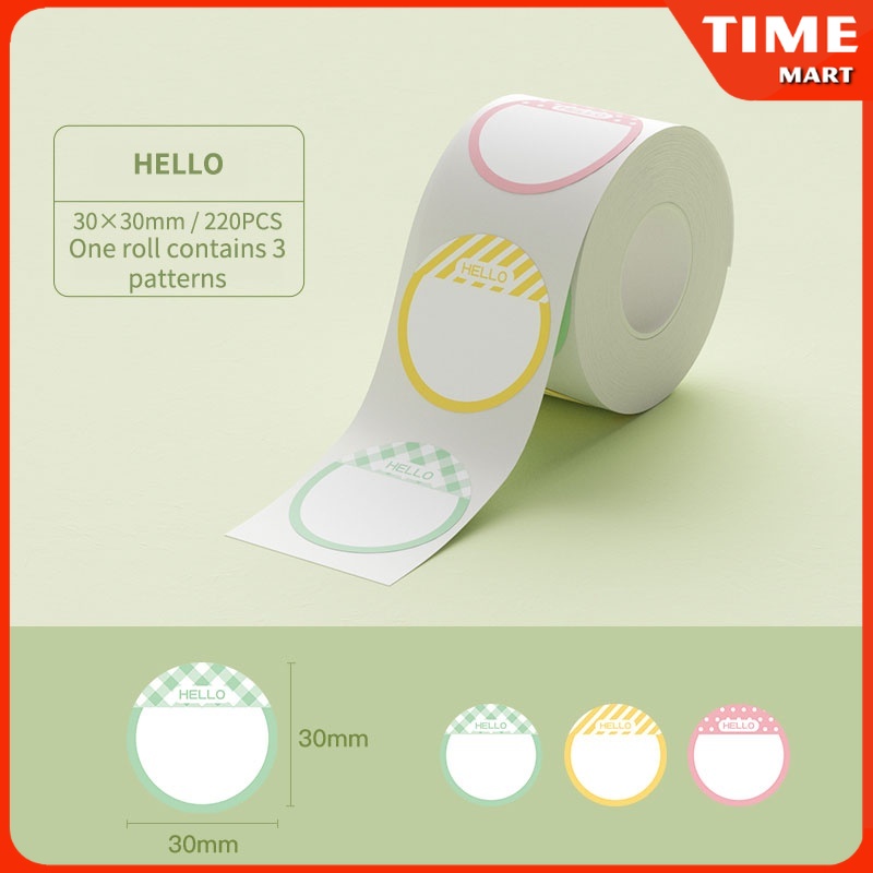 NIIMBOT B21/B1/B3S Nhãn tròn tự dính, chống nước, dán bánh, và tem niêm phong.