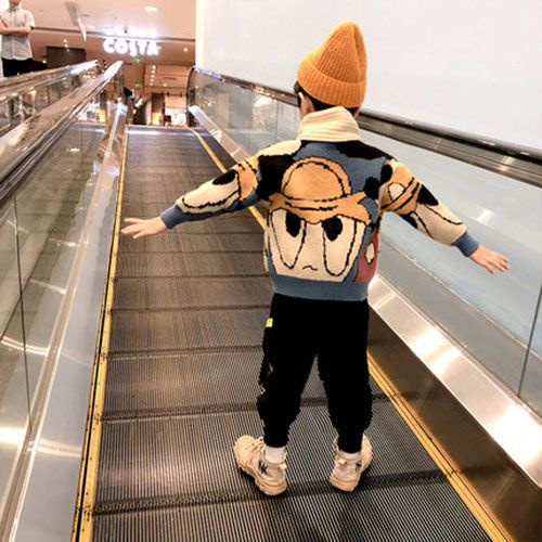 Áo cardigan Dệt Kim Chui Đầu Phong Cách Hàn Quốc Thời Trang Xuân Thu Mới Cho Bé Trai