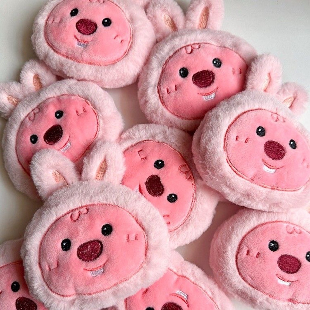 Hoạt Hình Trâm Cài Áo Hình Búp Bê Nhồi Bông Màu Hồng Đáng Yêu