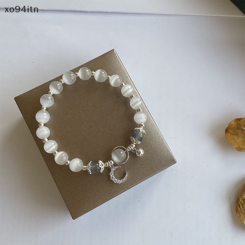 Tn Vòng Tay Xỏ Hạt Đá Mặt Trăng Pha Lê Tinh Xảo Thời Trang Phong Cách Hàn Quốc Cho Nữ n