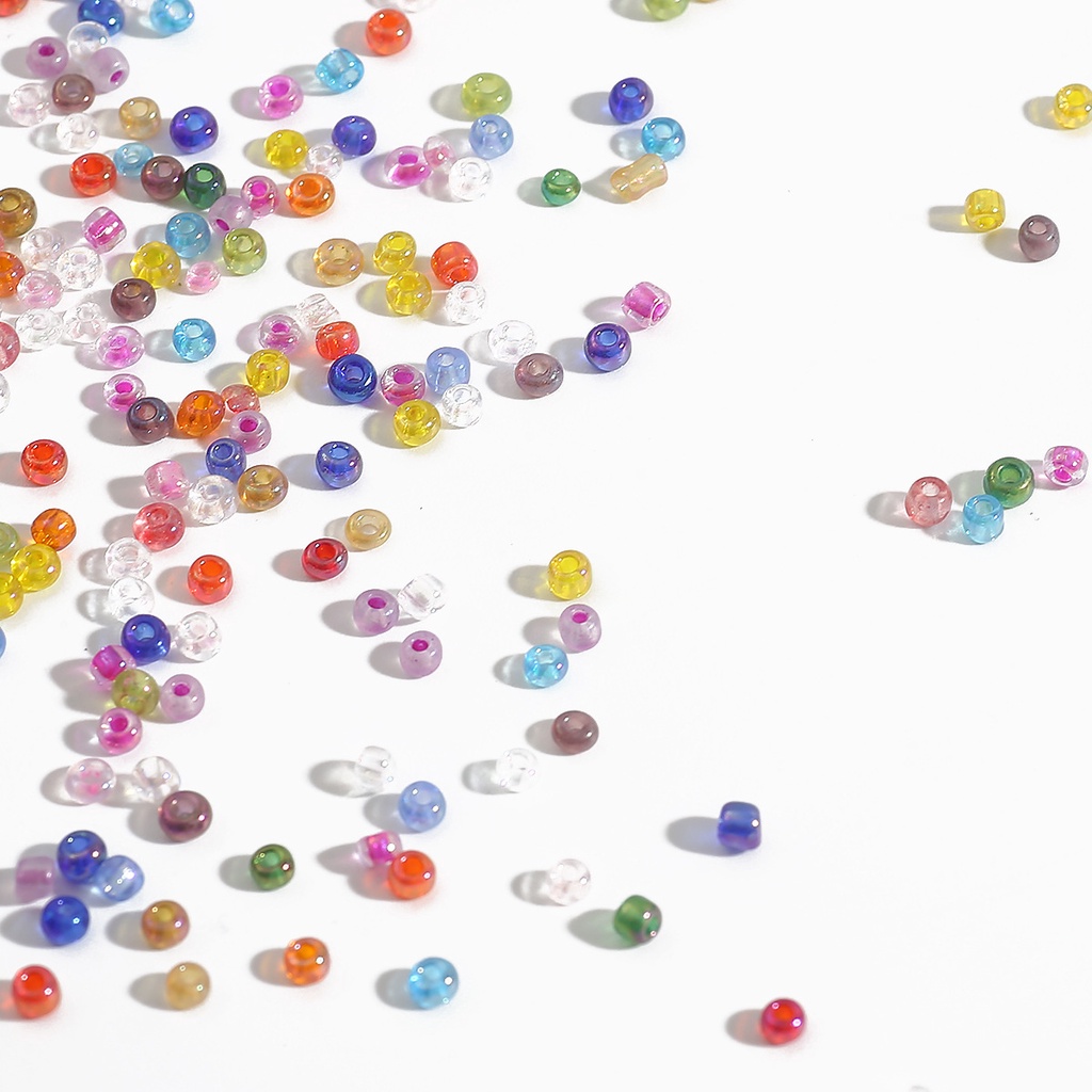 Set 250 / 500 Hạt Thủy Tinh Mạ Màu Sắc 2mm / 3mm Làm Trang Sức Thủ Công diy