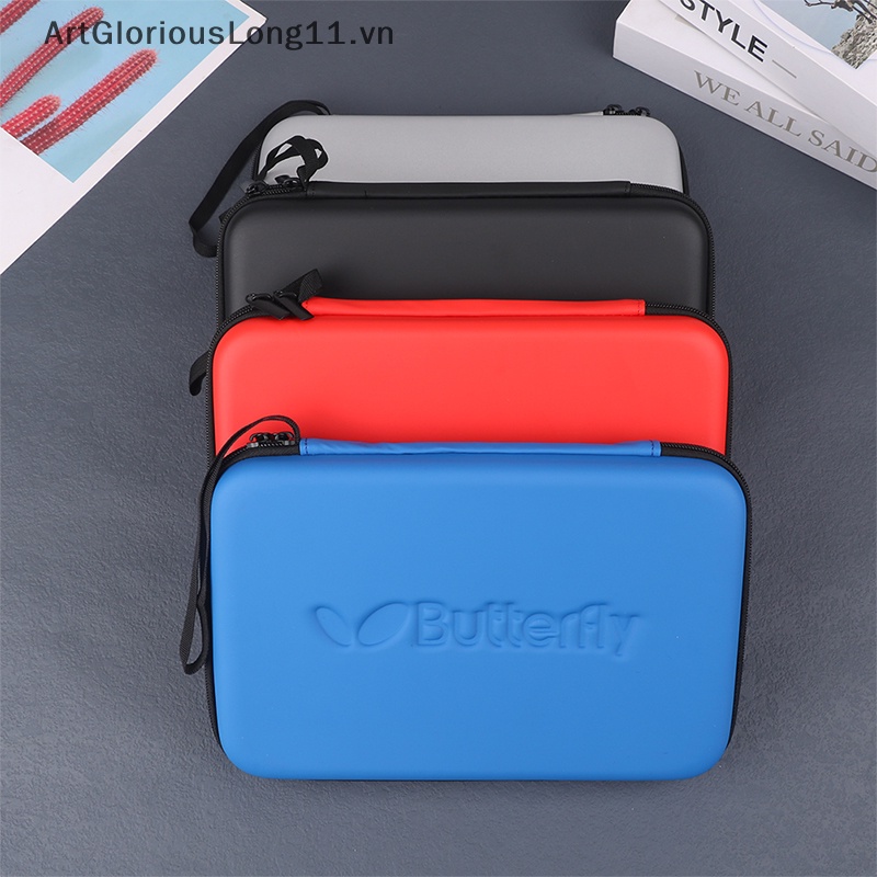 Artgloriouslong Túi Đựng Vợt Bóng Bàn Hình Vuông Cứng Có Khóa Kéo Chất Lượng Cao