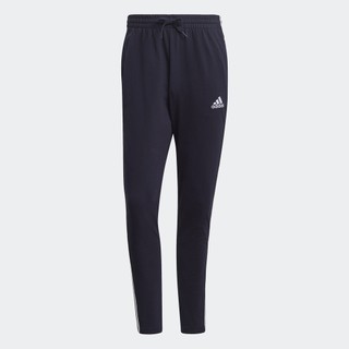 Adidas Phong cách sống Quần 3 Sọc ống côn gấu thẳng single jersey Essentials Nam Màu xanh da trời GK8997