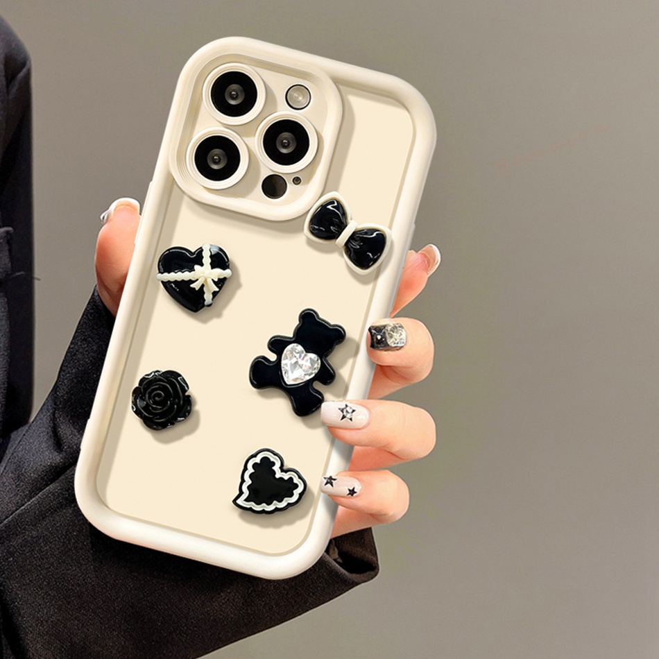 Ốp Điện Thoại Silicon Dẻo Hình Gấu 3d Cho iphone 11 12 13 14 15 pro max plus 11pro 13pro 6 6s 7 8 plus x xr xs max 15pro