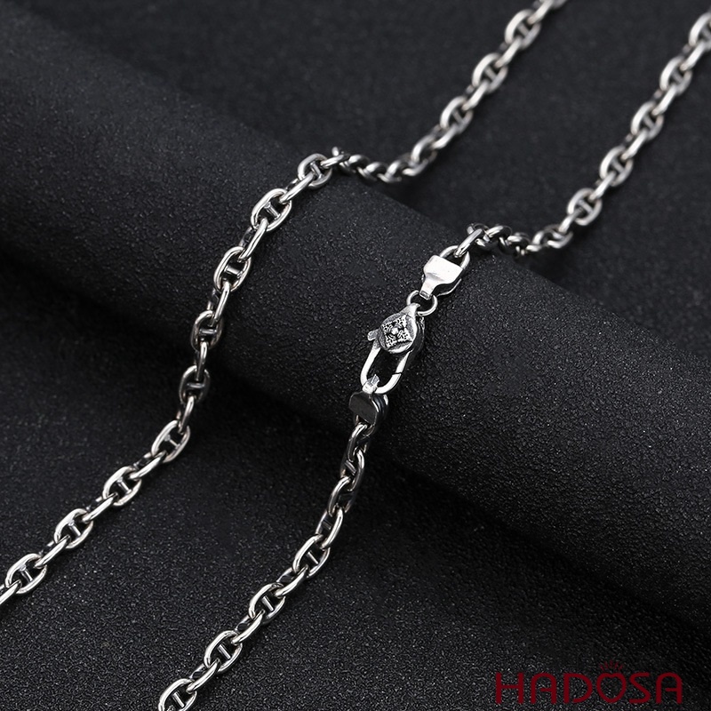 Dây chuyền bạc nam mắt xích bạc 925 cao cấp bền màu độ cứng cao chống trầy xước