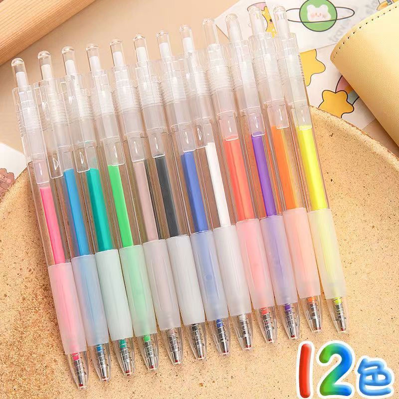 12 Bút gel 3d 12 Màu Sắc Đa Dạng Chất Lượng Cao