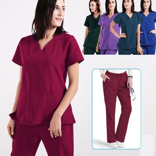 Bộ áo sơ mi + quần dài đồng phục bác sĩ / phòng phẫu thuật cho nam nữ