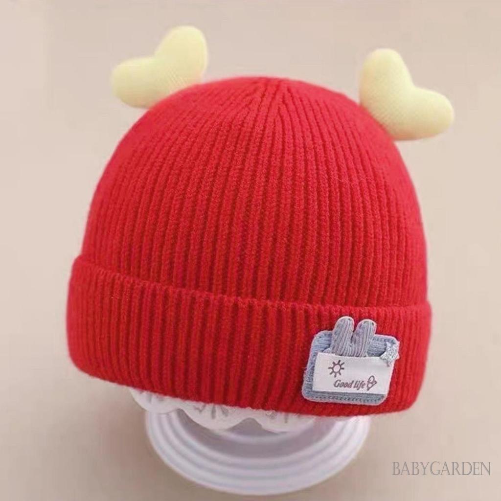 Mũ beanie Dệt Kim Hình Sừng Hươu Cho Bé