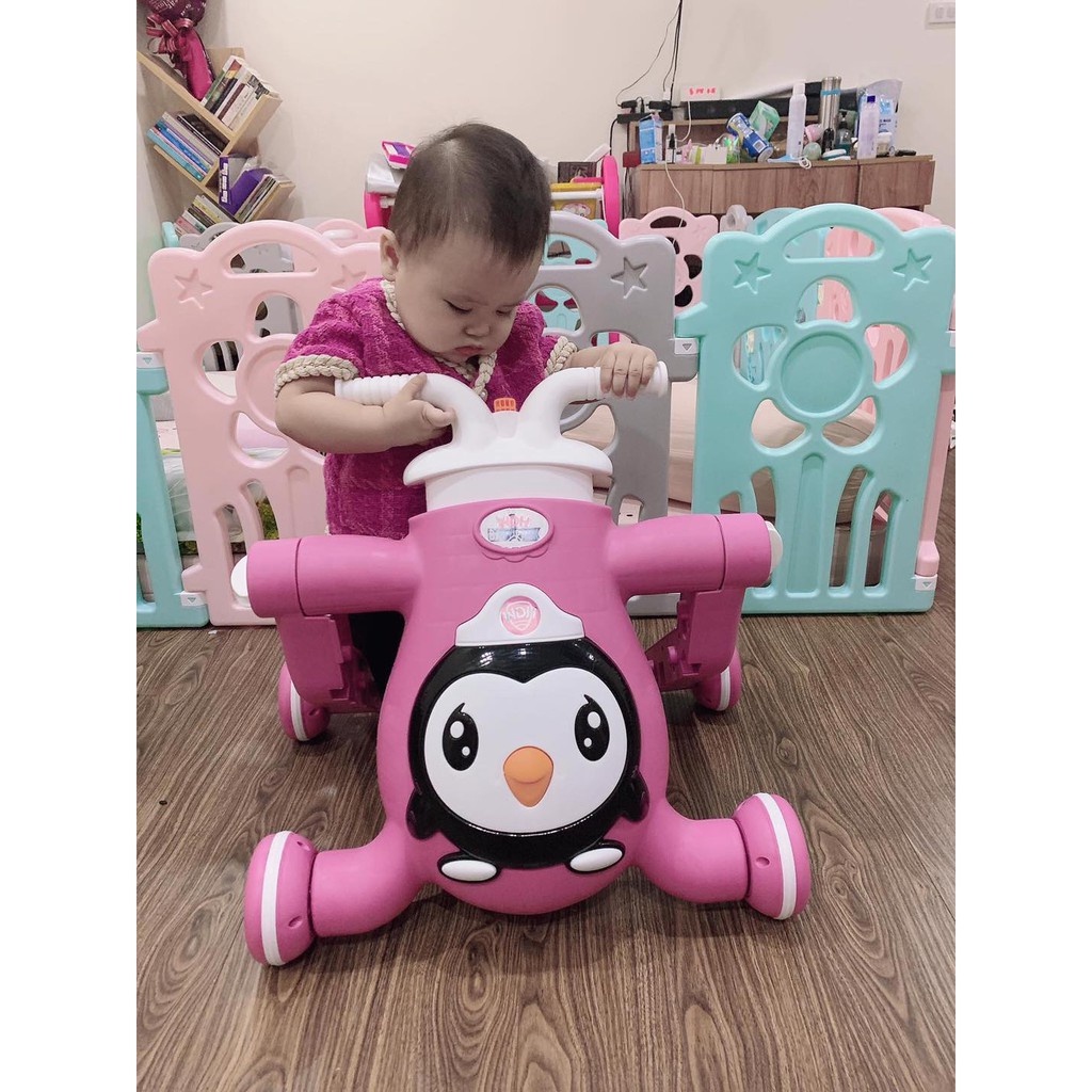 Xe tập đi 3in1 chim cánh cụt cho bé có nhạc đèn