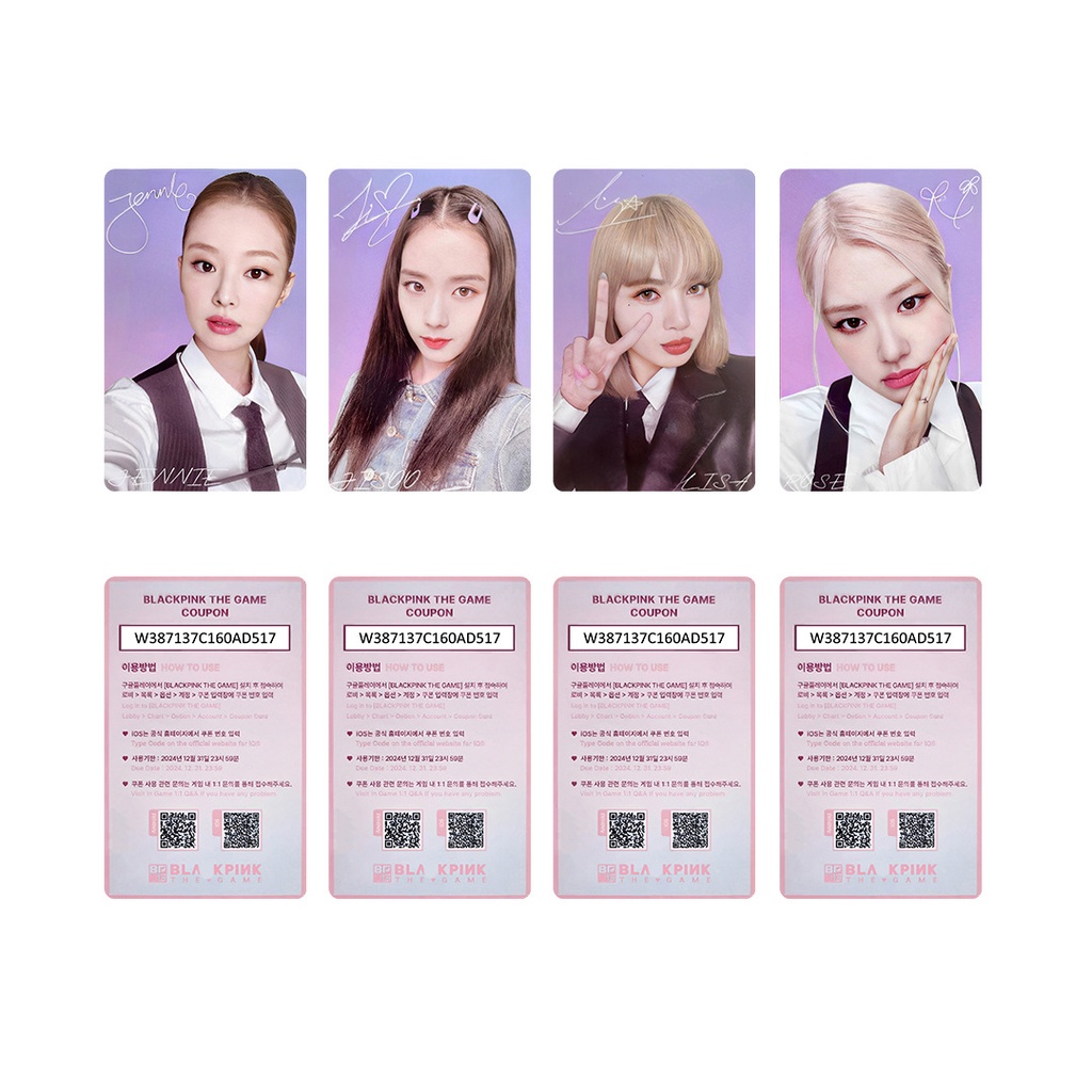 Bộ Sưu Tập Thẻ Bài Nhóm Nhạc blackpink Phiên Bản ost rose lisa jennie jisoo