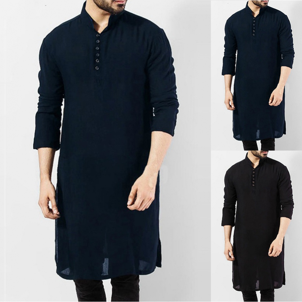 Áo Sơ Mi Nam Dài Tay Họa Tiết Thổ Cẩm kaftan Ấn Độ kurta